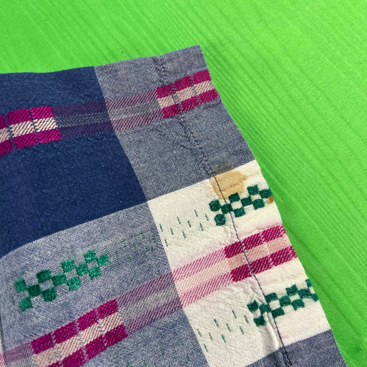 80s Indian Madras Cotton Shirt- S