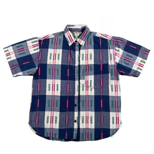 80s Indian Madras Cotton Shirt- S