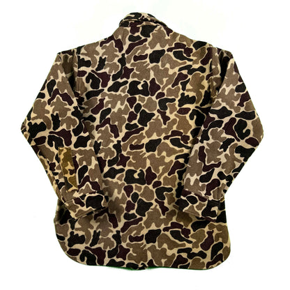 70s/80s Woolrich Duck Camo Repaired Wool Overshirt- S