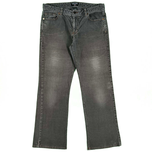 00s Polo Jeans Co Ralph Lauren Dark Grey Flared Corduroy Pants- 32x30