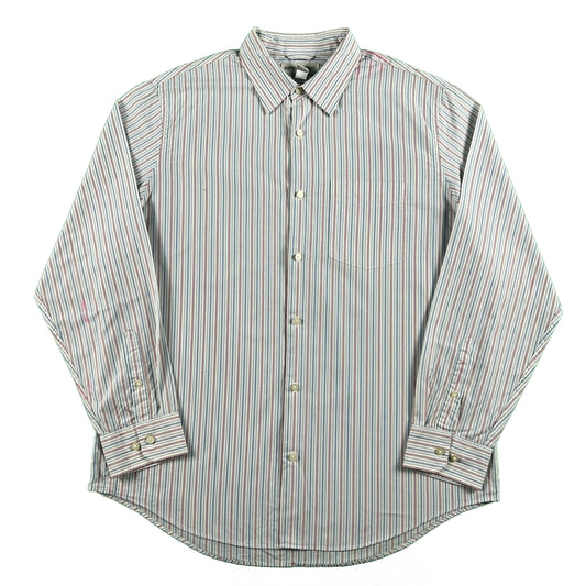 2007 Banana Republic Striped 100% Cotton Button Up Shirt- XL