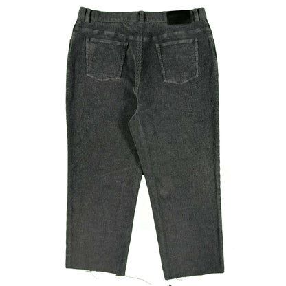 Lauren Jeans Co Ralph Lauren Dark Grey Raw Hem Corduroy Pants- 32x24.5