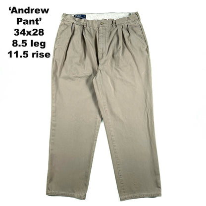 Vintage Polo by Ralph Lauren Cotton Chino Pants- SELECT PAIR