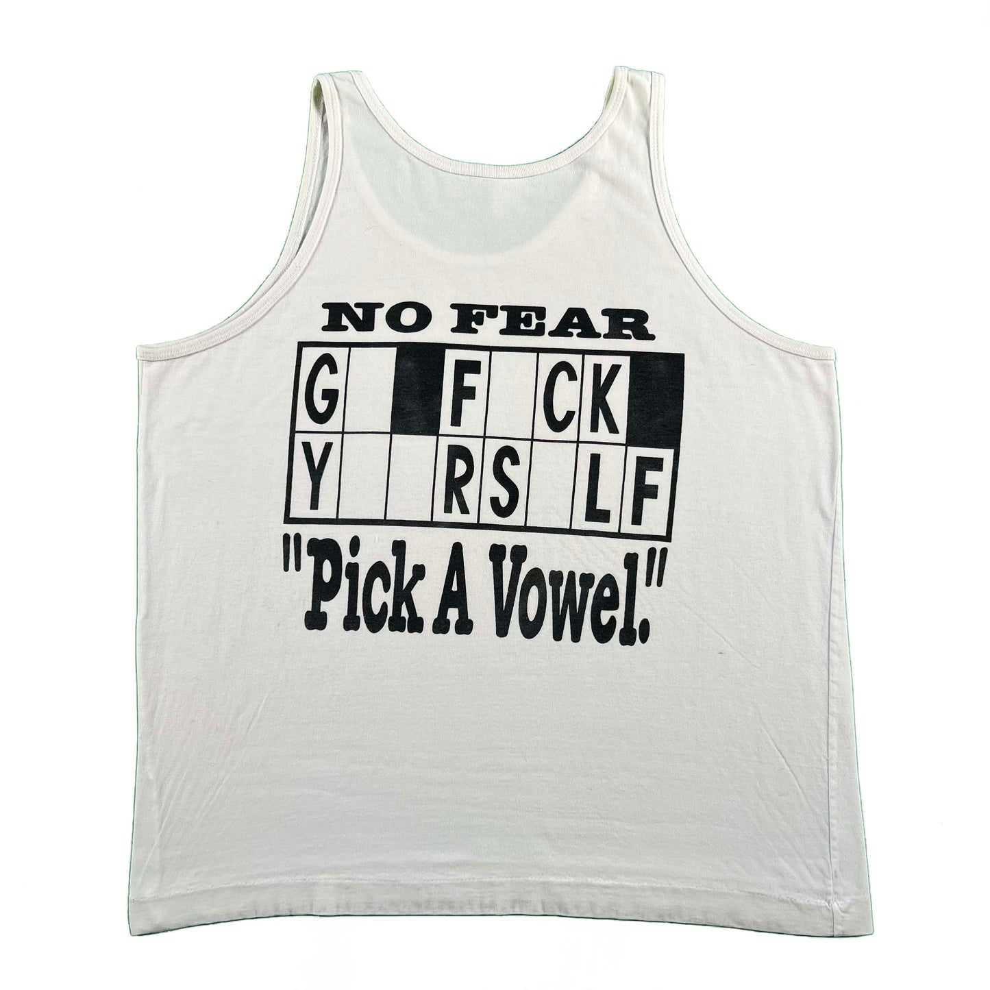 90s Go Fuck Yourself No Fear Tank Top- L