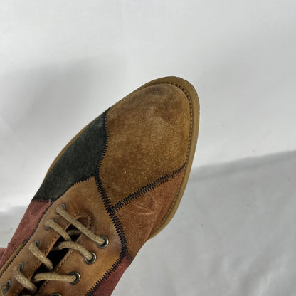 90s Patchwork Suede Oxfords- M's 9.5, W's 11
