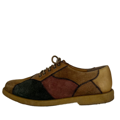 90s Patchwork Suede Oxfords- M's 9.5, W's 11
