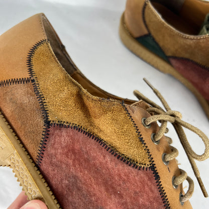 90s Patchwork Suede Oxfords- M's 9.5, W's 11