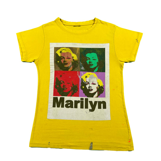 00s Marilyn Monroe Pop Art Painter's Tee- XS