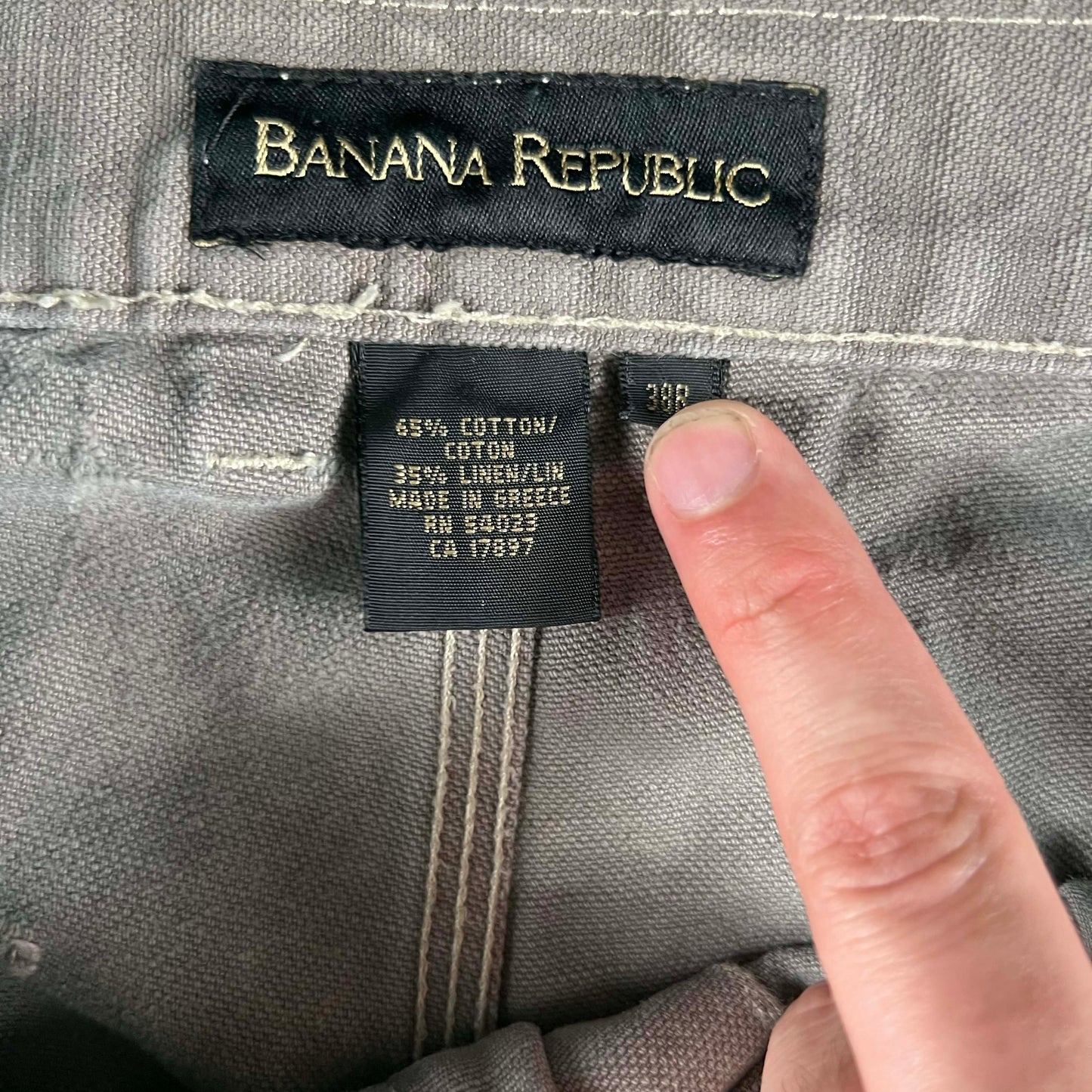 00s Banana Republic Cotton Linen Double Knee Pants- 37x32