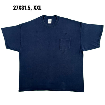Vintage Blank Navy Tee- M,L,XL,XXL