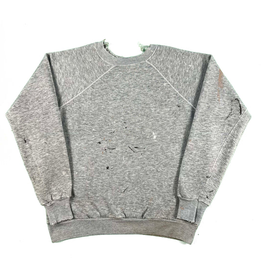 70s Grey Painter's Sweatshirt- S