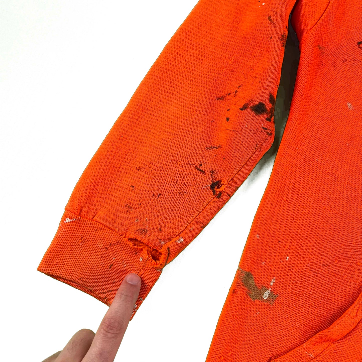 70s/80s Orange Painter's z/u Hoodie- M