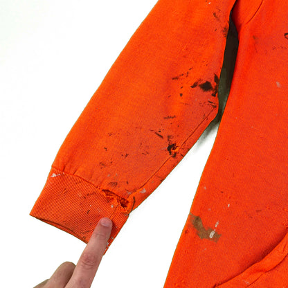 70s/80s Orange Painter's z/u Hoodie- M