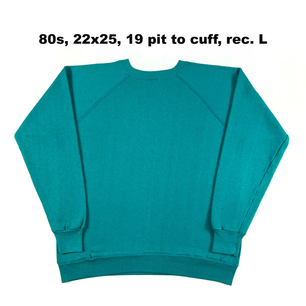 Vintage Blank Green Sweatshirts- SELECT SWEAT