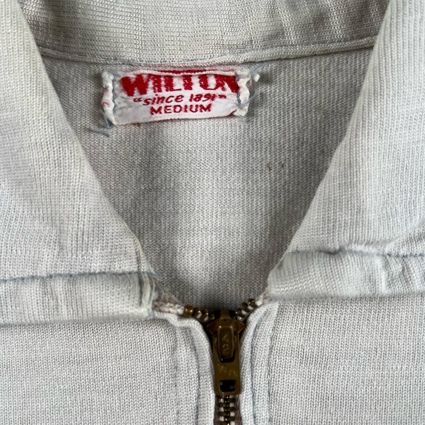 50s Wilton Two Tone 1/4 Zip Sweatshirt- M