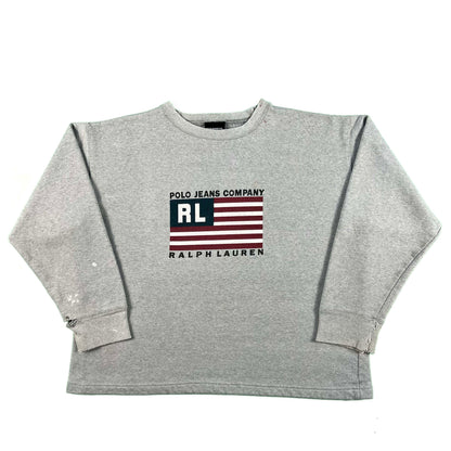 90s/00s Polo Jeans Co Ralph Lauren Flag Sweatshirt- M