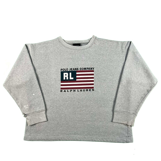 90s/00s Polo Jeans Co Ralph Lauren Flag Sweatshirt- M
