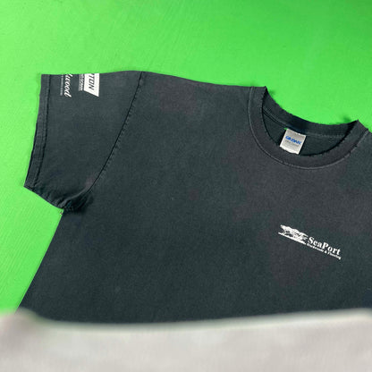 Perfectly Faded & Thrashed 'SeaPort' Tee- XL