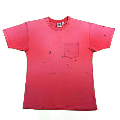 90s Sun Faded Salmon Pink Painter's Pocket Tee- XL