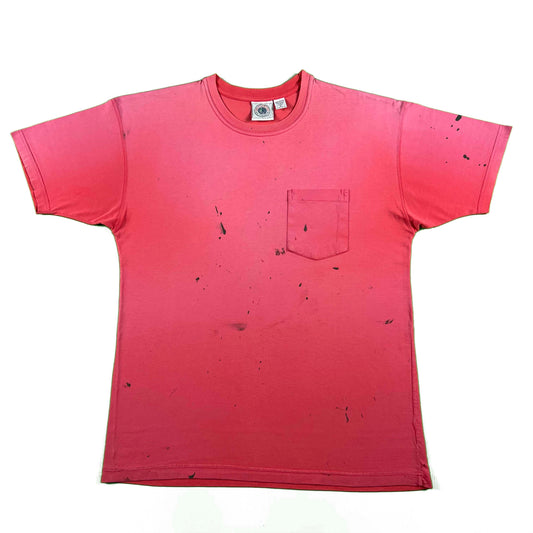 90s Sun Faded Salmon Pink Painter's Pocket Tee- XL
