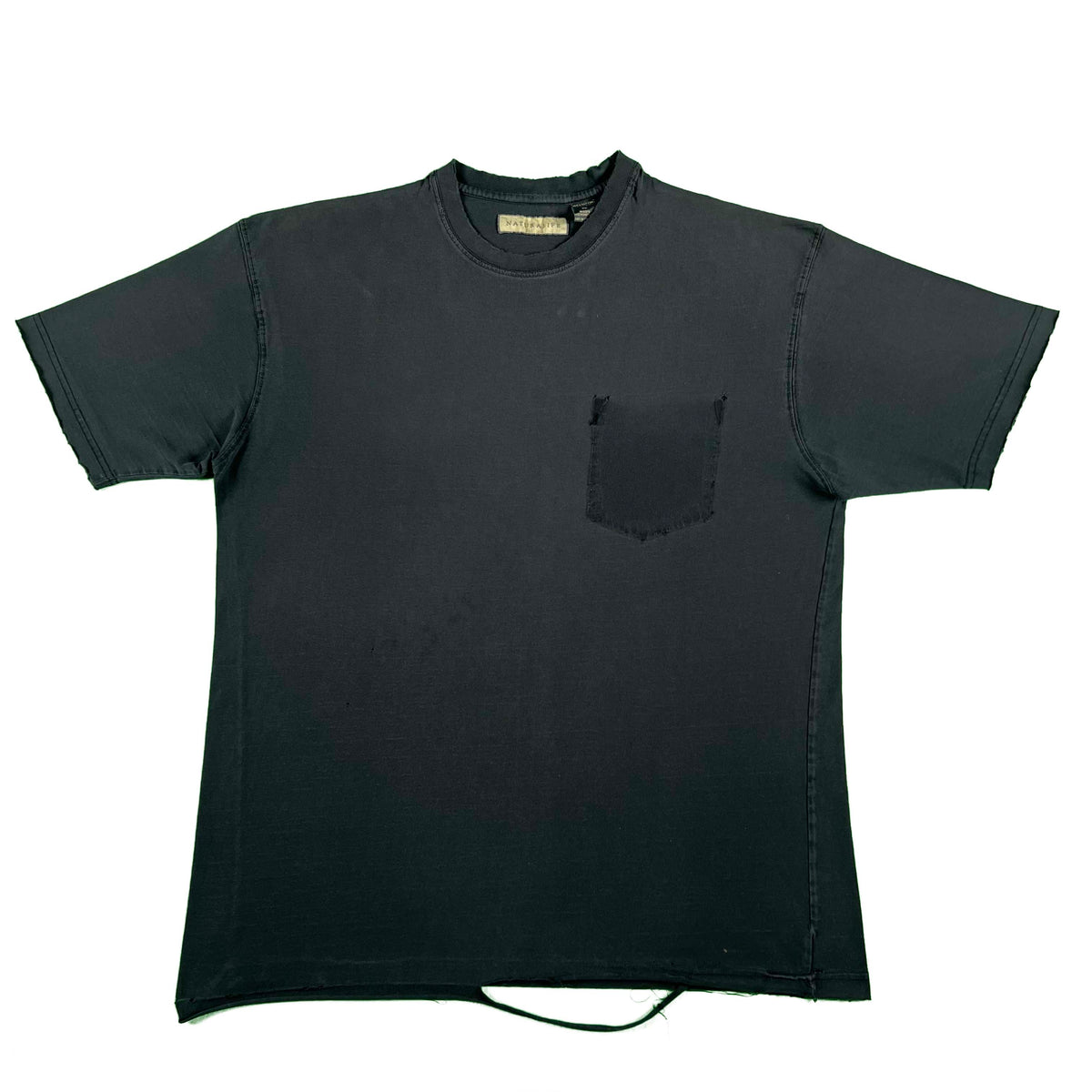 00s Thrashed Black Ghost Pocket Tee- XL