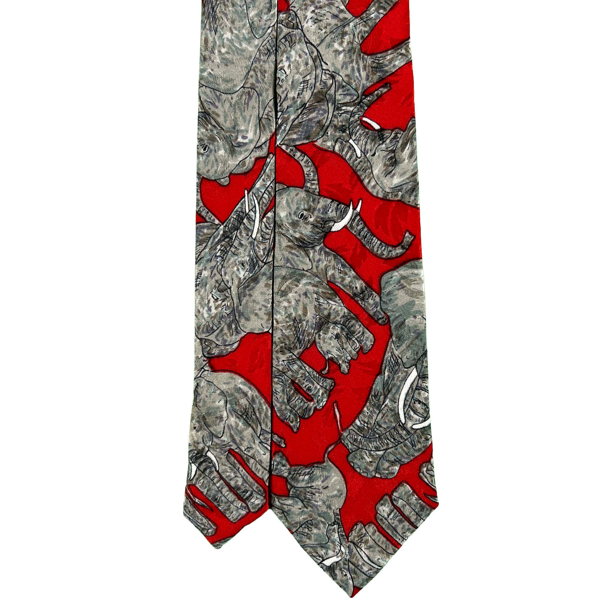 90s Elephants Silk Tie