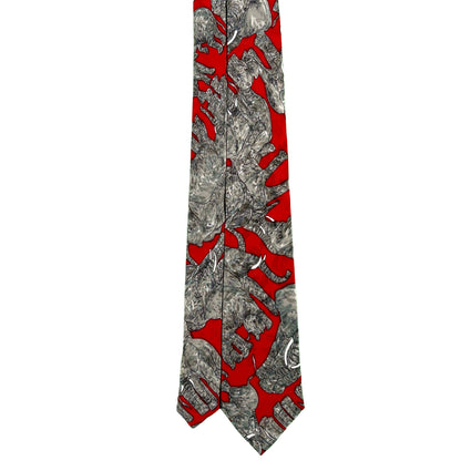 90s Elephants Silk Tie