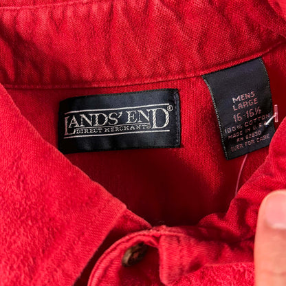 Vintage Lands' End 100% Cotton Chamois Shirts- SELECT SHIRT