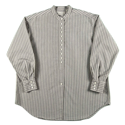00s Banana Republic Striped Band Collar Shirt- S