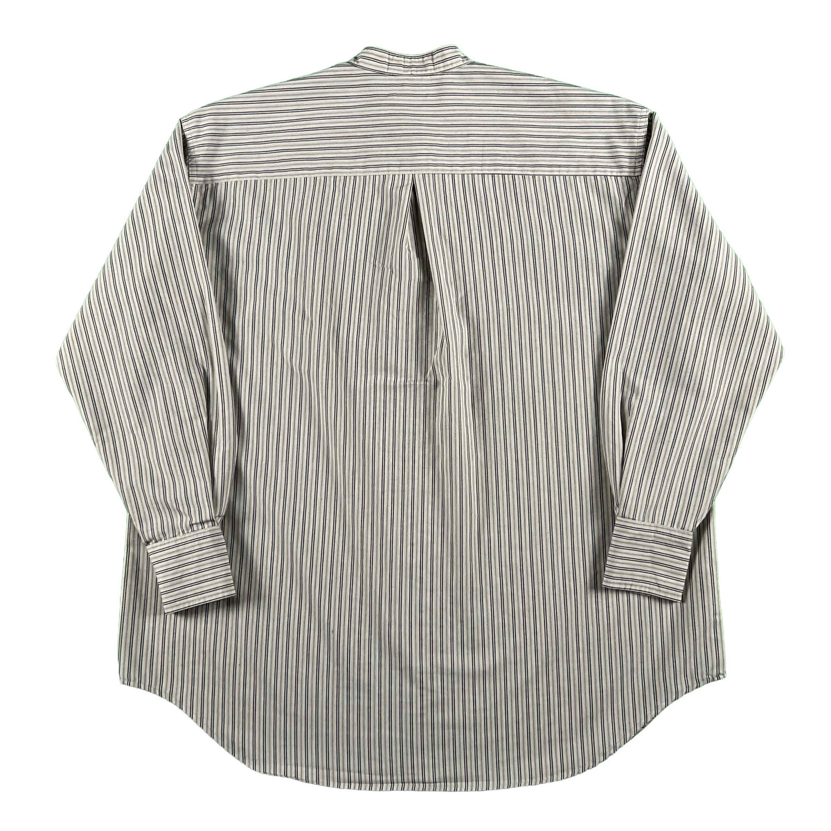 00s Banana Republic Striped Band Collar Shirt- S