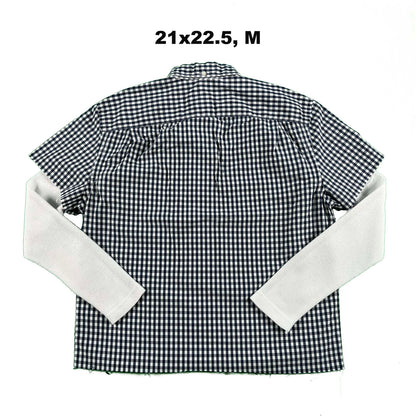 Vintage Gap Cropped Plaid Shirt & Waffle Knit Thermals- SELECT COMBO