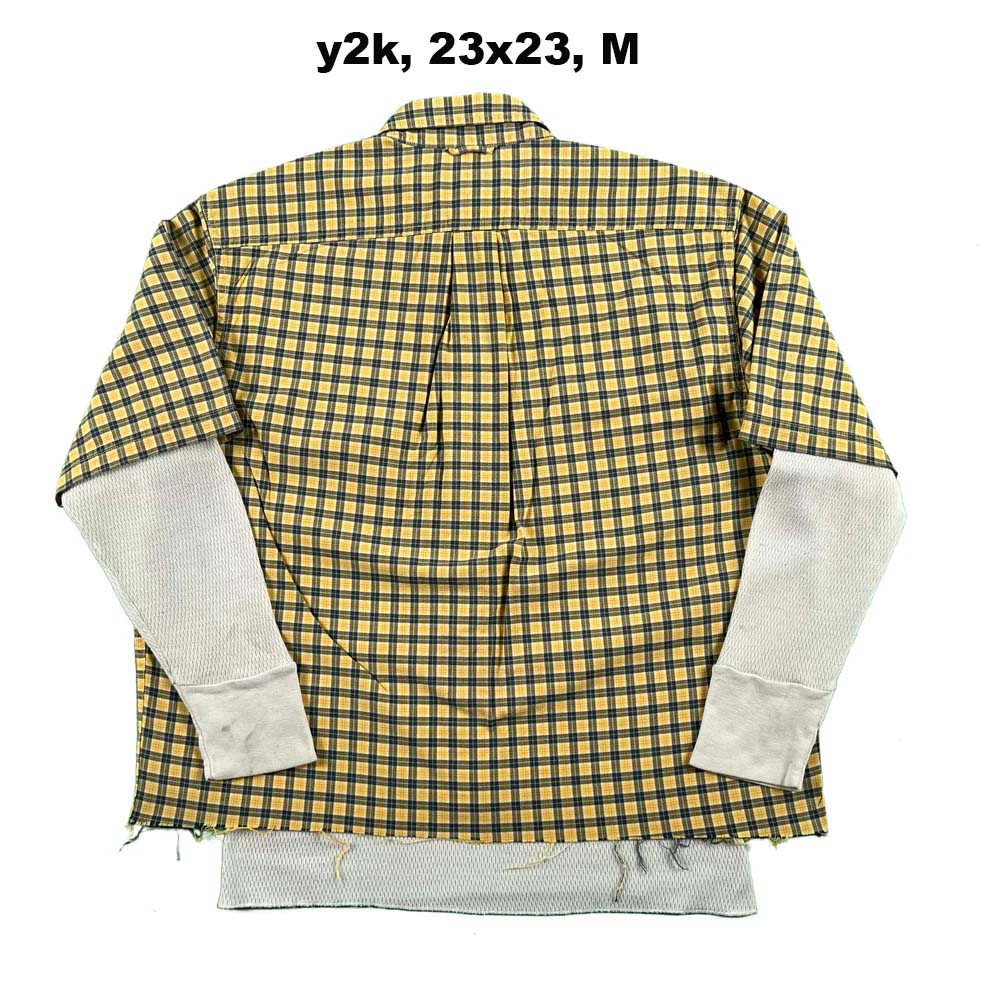 Vintage Eddie Bauer Cropped Plaid Shirt & Waffle Knit Thermals- SELECT COMBO