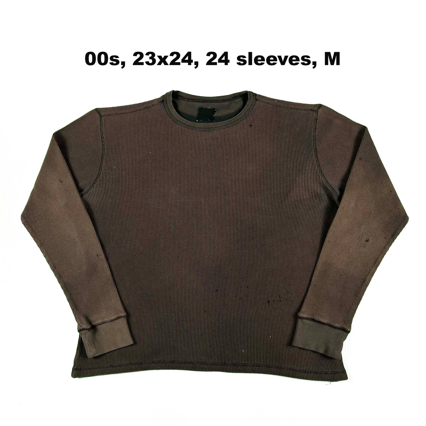 Vintage Black Waffle Knit Thermals- SELECT SHIRT