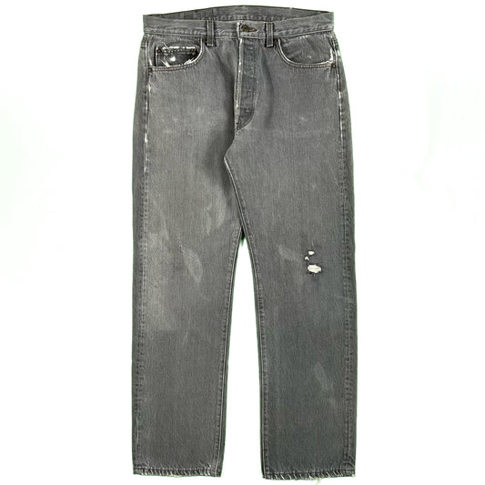 80s Sun Faded Charcoal Grey Levi's 501s- 32x29.5