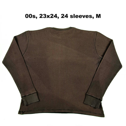 Vintage Black Waffle Knit Thermals- SELECT SHIRT