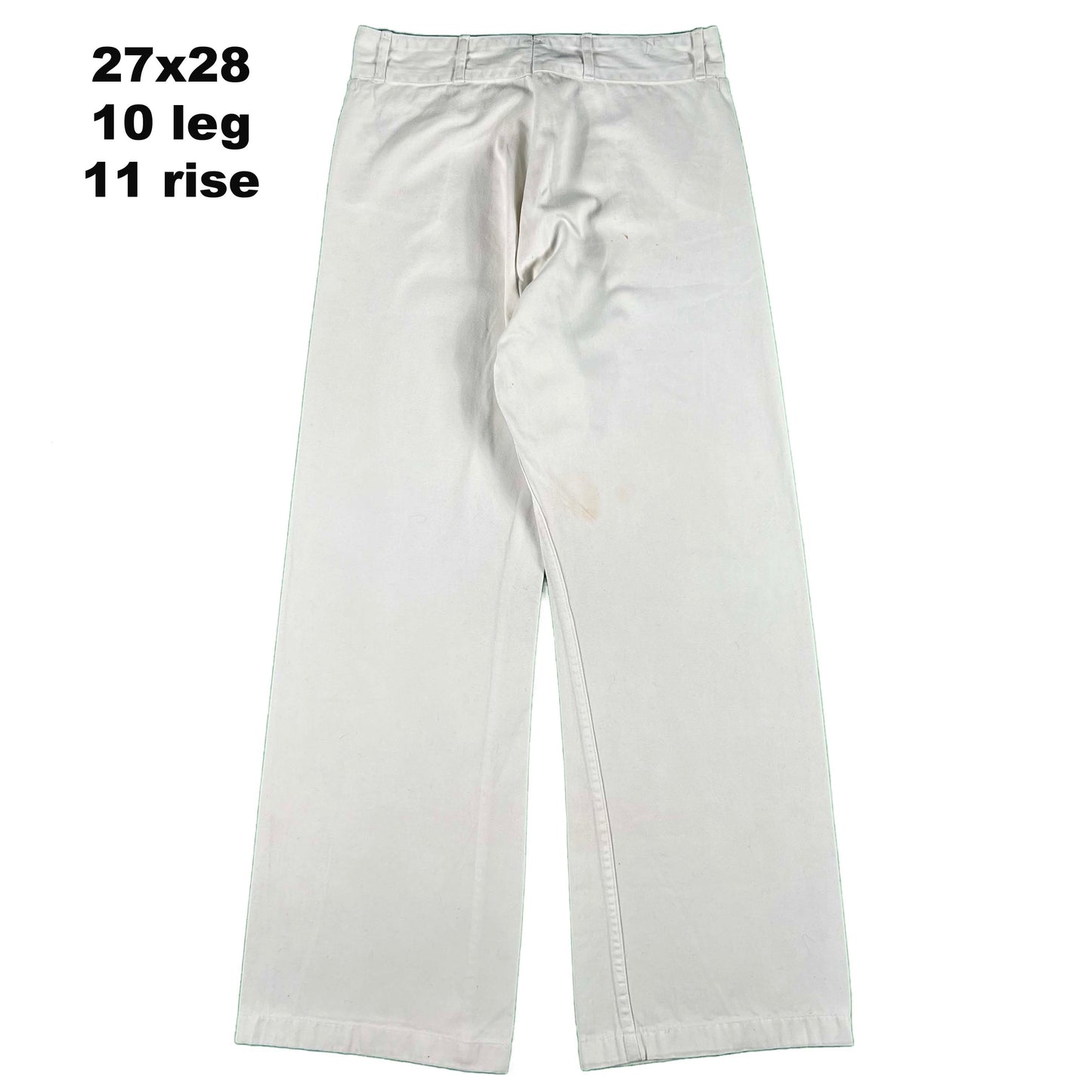 40s/50s White Cotton Sailor Pants- SELECT PAIR