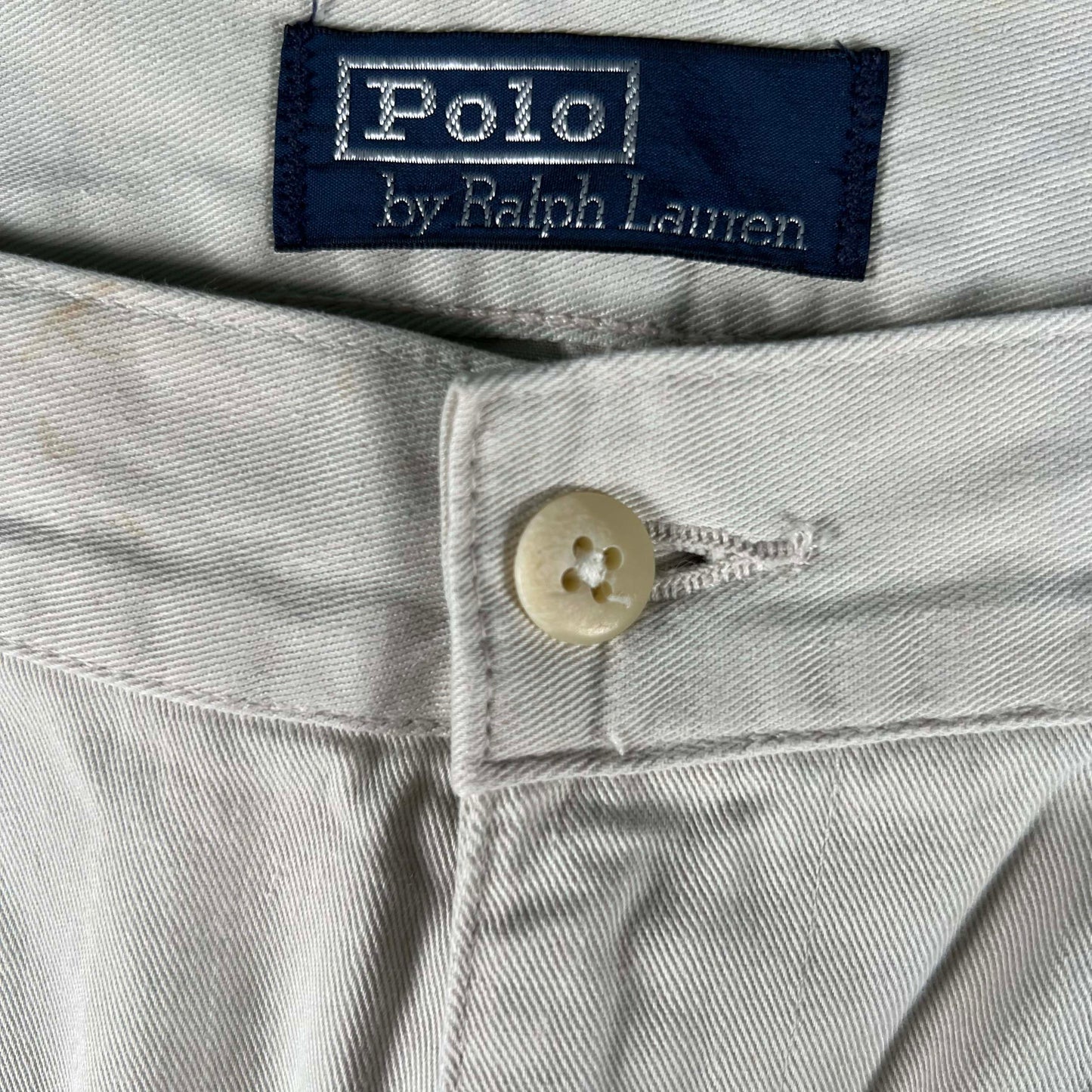 90s Polo RL Cream Cotton Chinos- 34x33