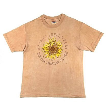 90s Pure Hawaiian Red Dirt Sunflowers Tee- L