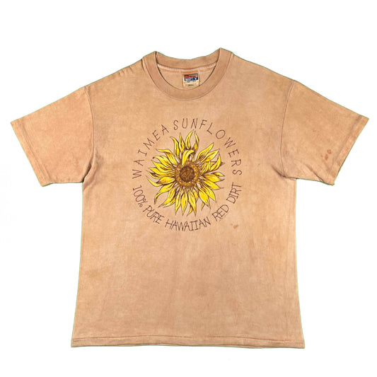 90s Pure Hawaiian Red Dirt Sunflowers Tee- L