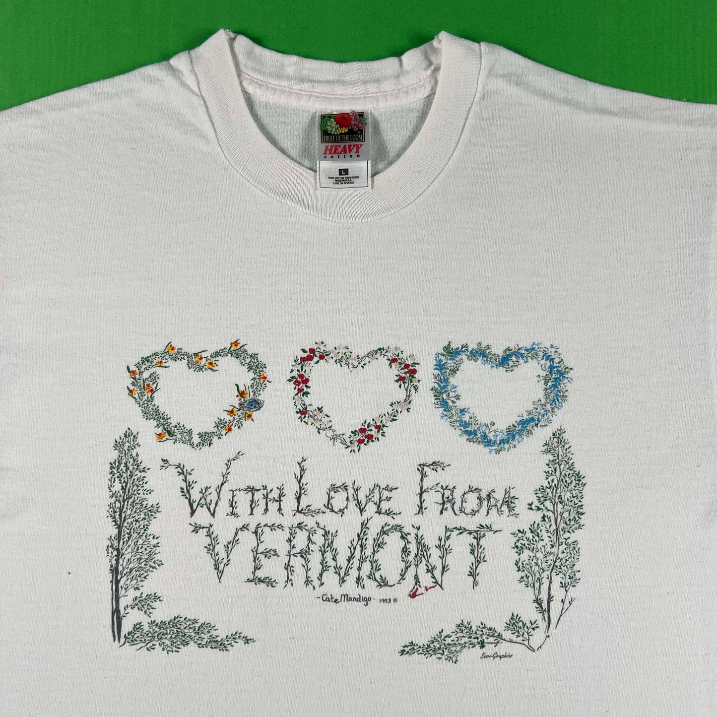 90s With Love from Vermont Tee- L