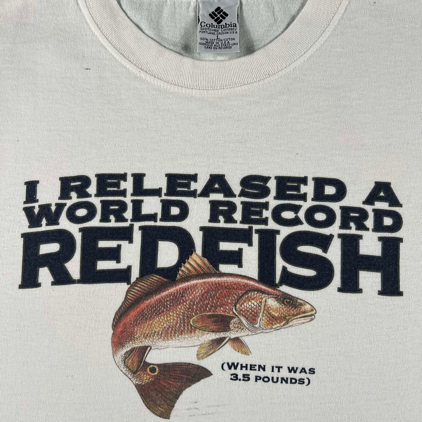 90s I Released a World Record Redfish Tee- L