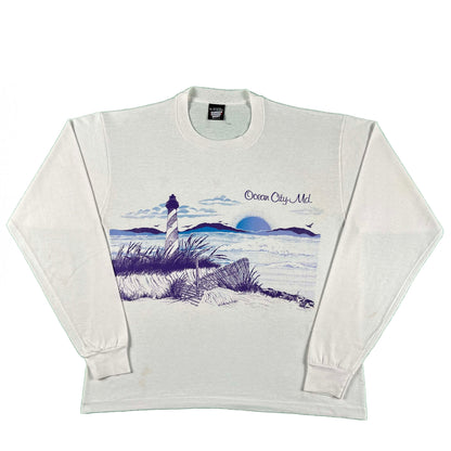 90s Ocean City Maryland Long Sleeve Tee- XL