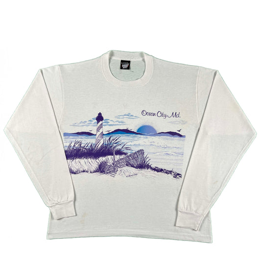 90s Ocean City Maryland Long Sleeve Tee- XL