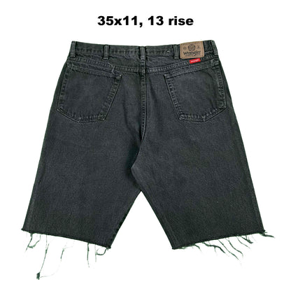 Vintage Wrangler Black Cut Off Denim Shorts- SELECT PAIR