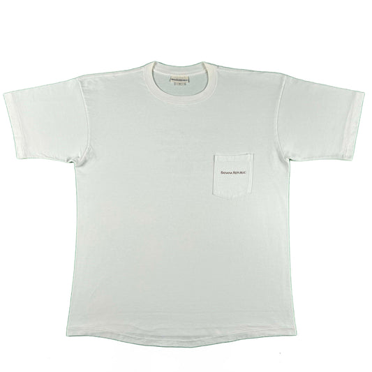 90s Banana Republic Pyramids Pocket Tee- XL