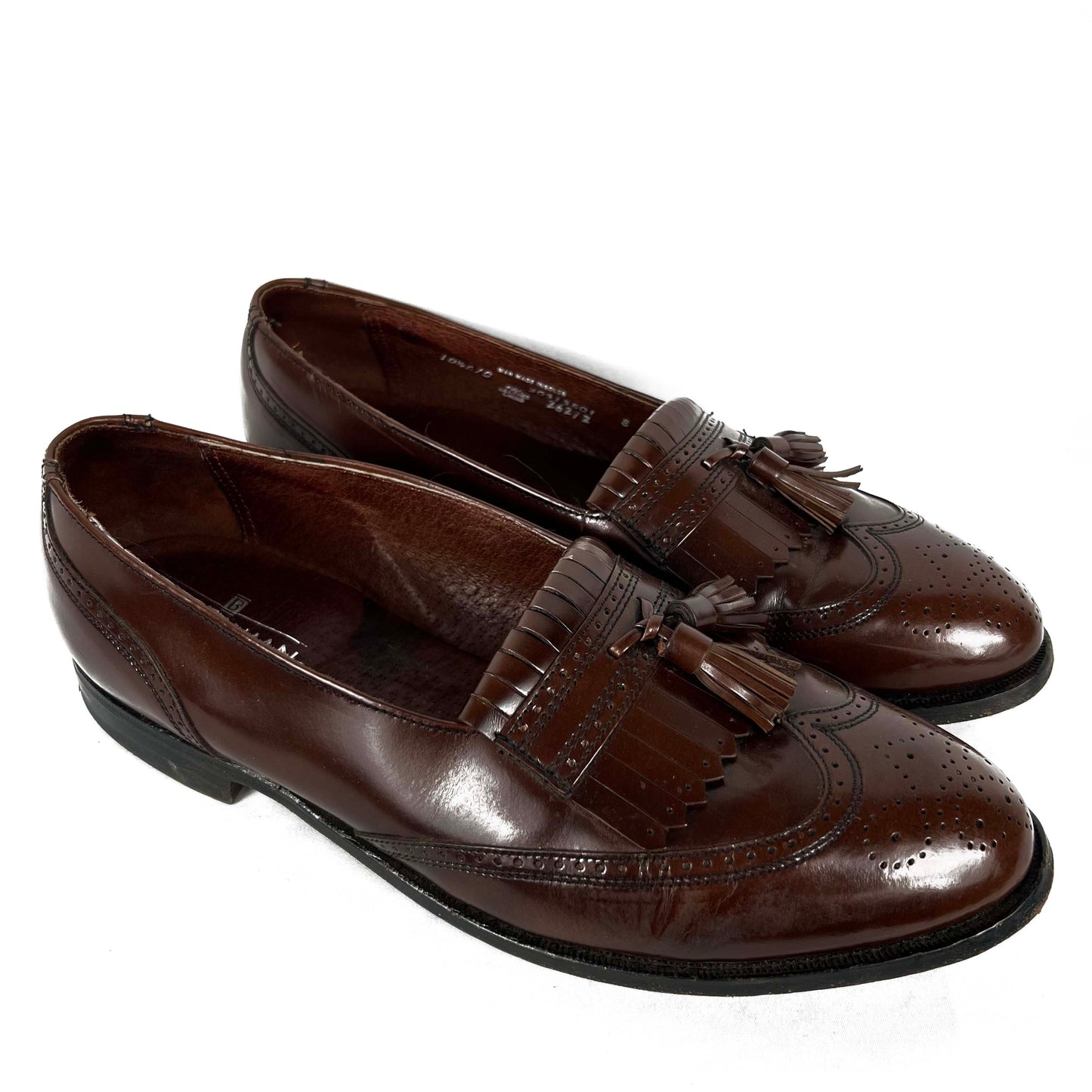 90s Brown Leather Tassel Loafers- M's 10.5, W's 12