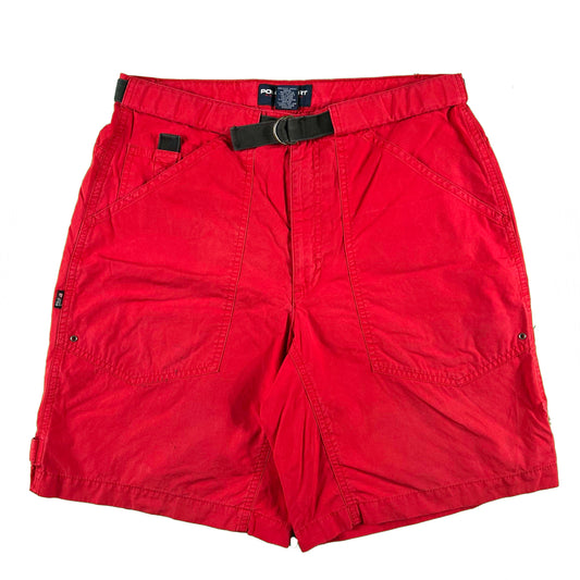 90s Polo Sport Adjustable Cotton Shorts- 31x9