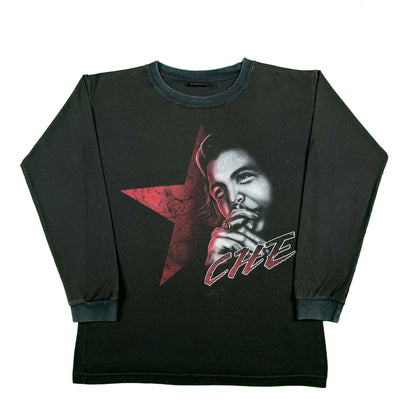 Two Tone Black Che Guevara Long Sleeve Tee- S