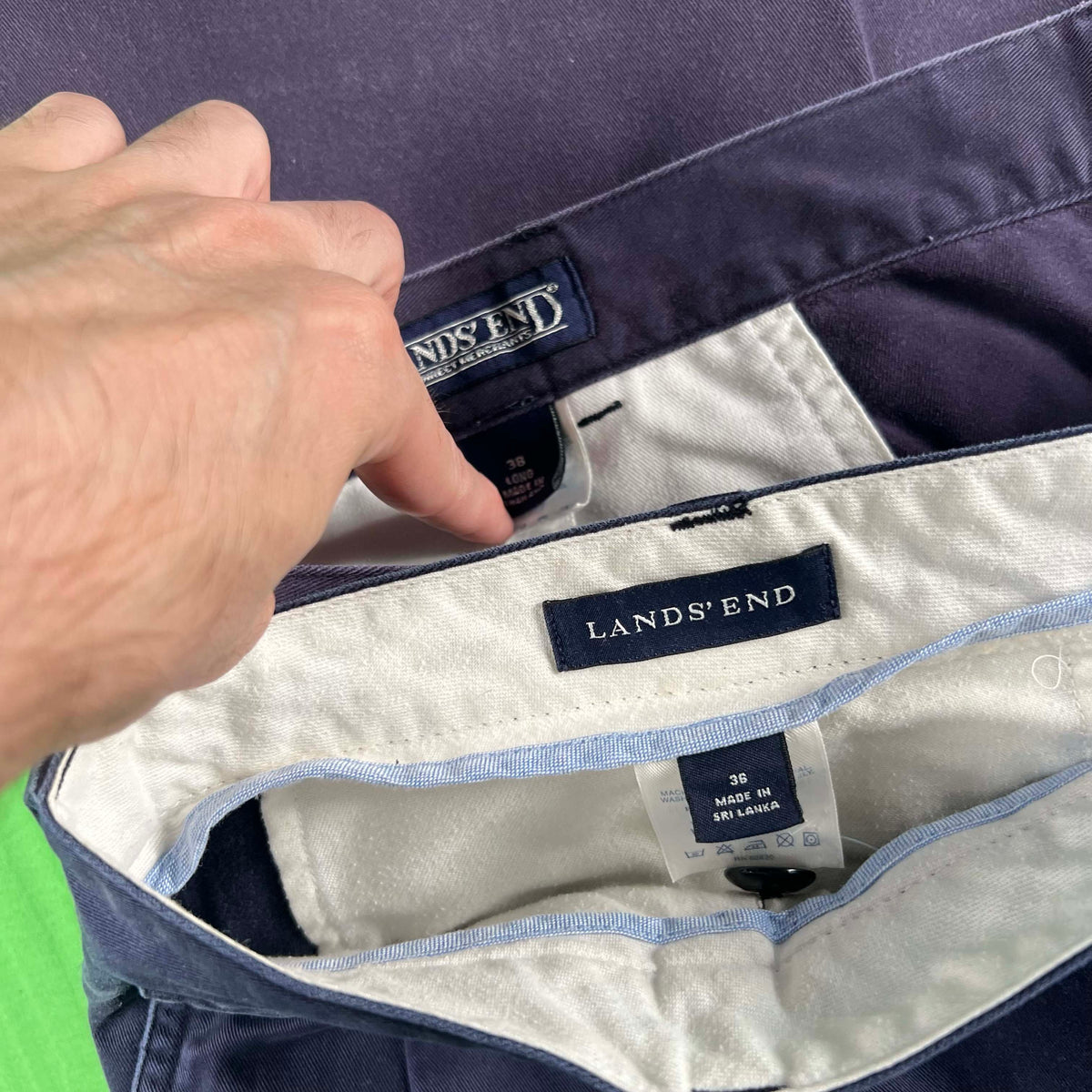 Vintage Lands' End Pleated Chino Shorts- SELECT PAIR