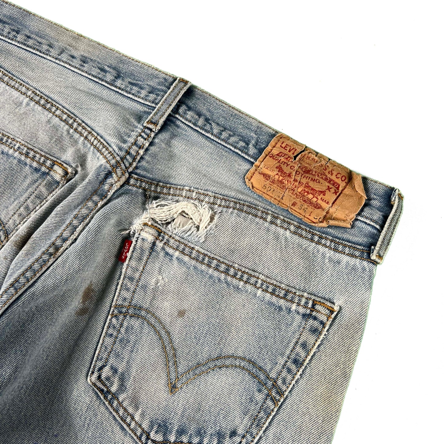00s Thrashed Levi's 501 Denim- 32x31.5